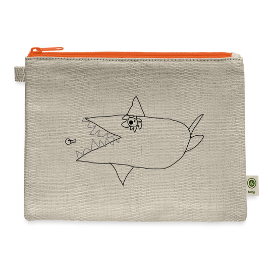 Big fish Little fish carry all pouch - natural/orange